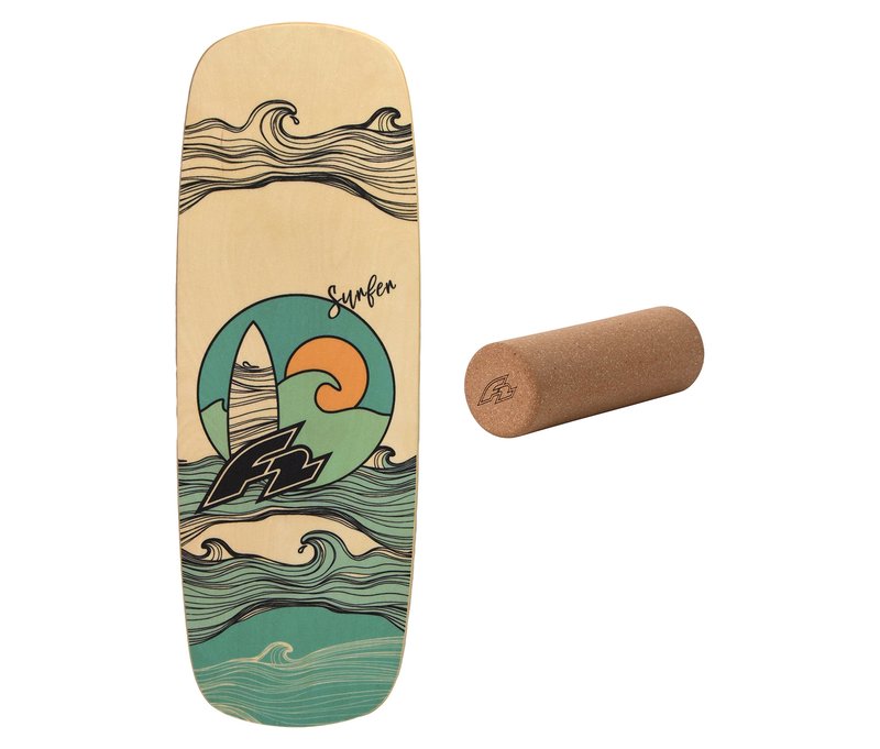 Tchibo - F2 Balance Board Set Pill mit Korkrolle - mehrfarbig