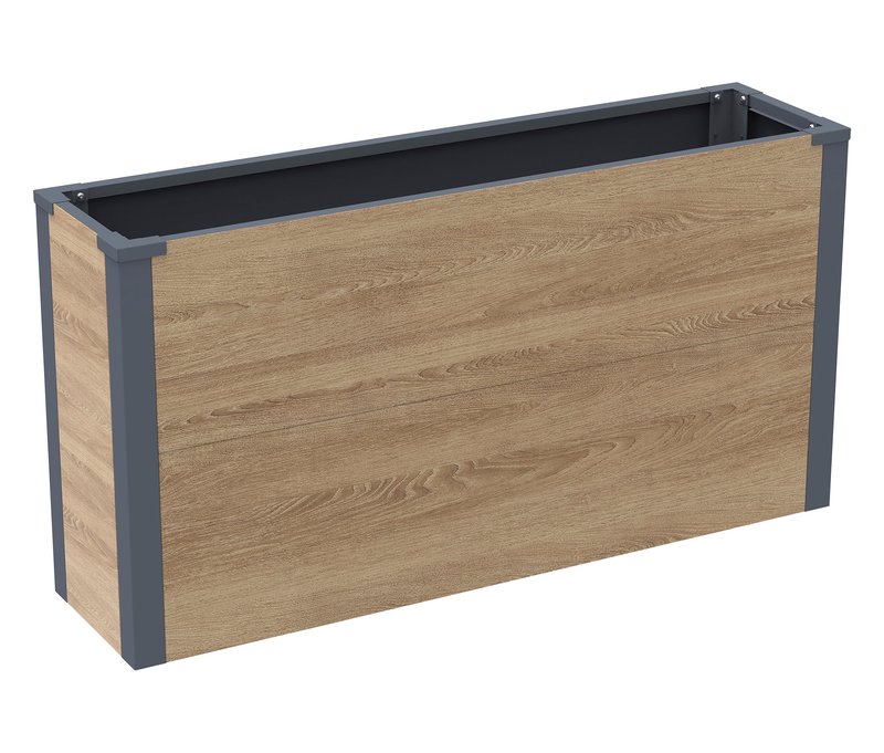Tchibo - Pflanzkasten mit Einlegeboden - 100x25x52cm - anthrazit - Stahl