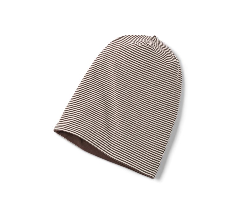 Tchibo - Wendemütze - Kinder - Gr. 49-52 - weiß/gestreift