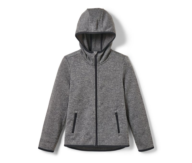 Tchibo - Kinder-Strickfleecejacke - Kinder - Gr. 158/164 - grau