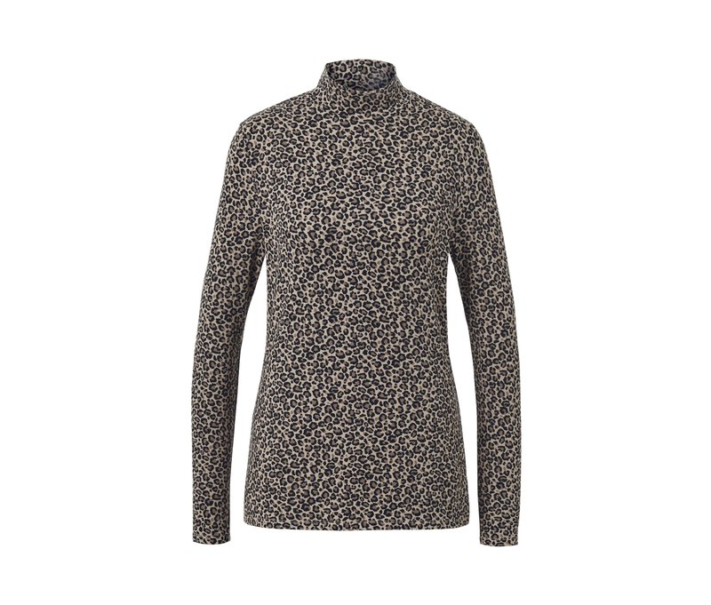 Tchibo - Bedrucktes Blusenshirt mit Stehkragen - Damen - Gr. XXL - schwarz/print