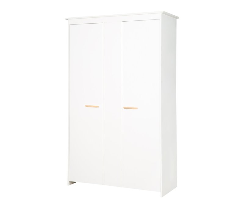 roba »Anton« - 119x52x190cm - weiß - Holz / Buchenholz