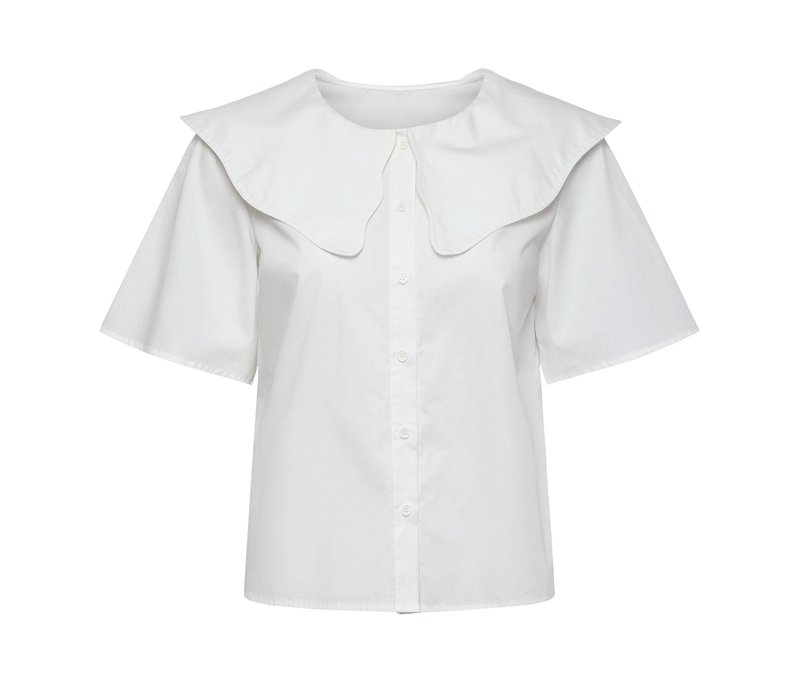 Tchibo - Bluse mit Kragen - Damen - Gr. 42 - weiß