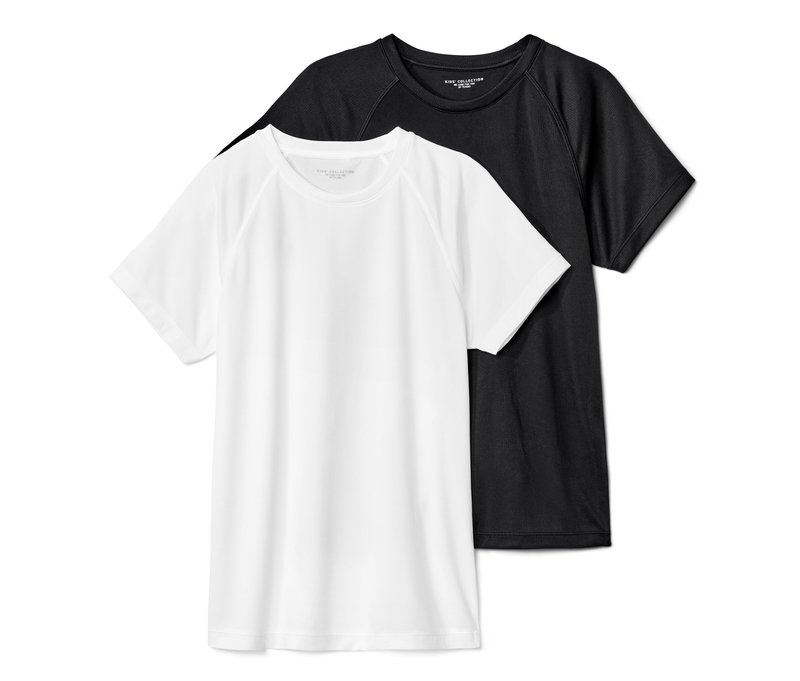 Tchibo - 2 Kinder-Sportshirts - Kinder - Gr. 134/140 - schwarz