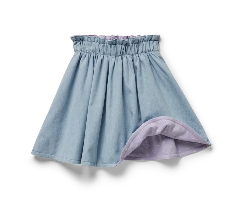 Tchibo - Kinder-Denim-Wenderock - Mädchen - Gr. 122/128 - weiß