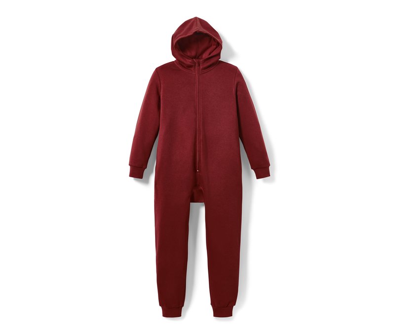 Tchibo - Kinder-Lounge-Onesie - Gr. 122/128 - bordeaux