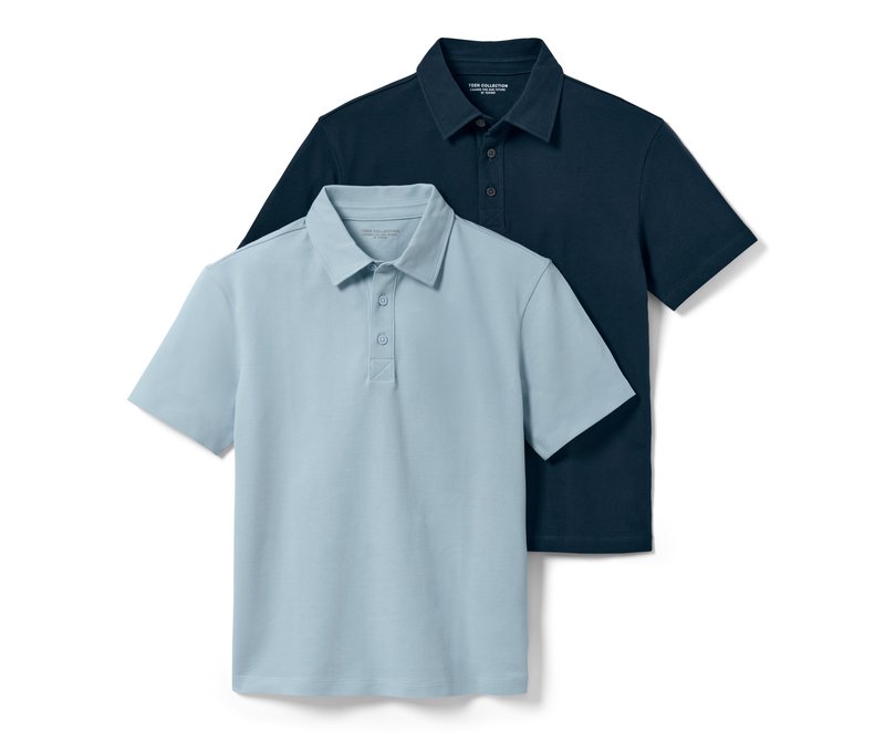 Tchibo - 2 Kinder-Poloshirts - Jungen - Gr. 146/152 - dunkelblau
