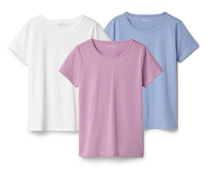 Tchibo - 3 Kinder-T-Shirts - Mädchen - Gr. 146/152 - lila