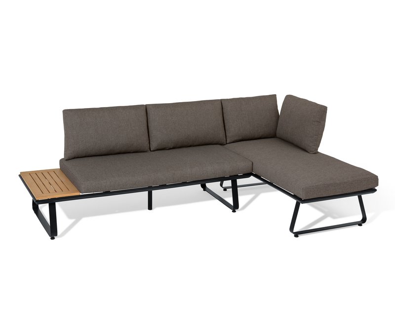 Tchibo - Lounge-Ecke mit modernem Kufengestell - 246,5x147,5x79cm - anthrazit - Polypropylen / Stahl / Eukalyptusholz