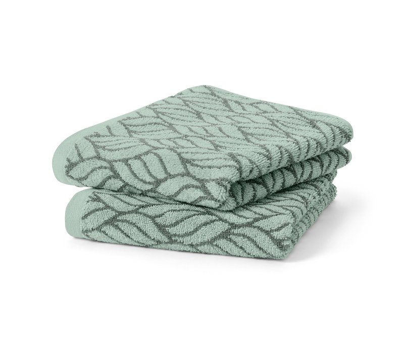 Tchibo - 2 Jacquard-Handtücher - grün