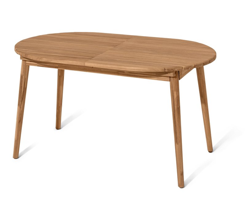 Tchibo - Ovaler Ausziehtisch - 146x90x76,5cm - braun - Akazienholz / Stahl / Polypropylen