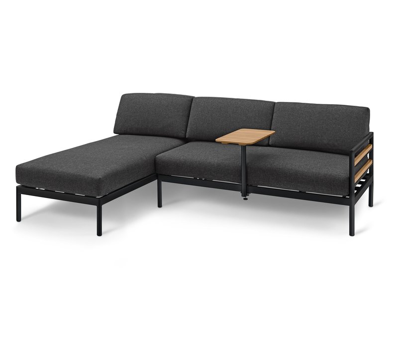 Tchibo - Premium-Garten-Lounge-Ecke »Elin« - 224,7x150,9x71,7cm - anthrazit - Aluminium / Eukalyptus-Massivholz / Stahl