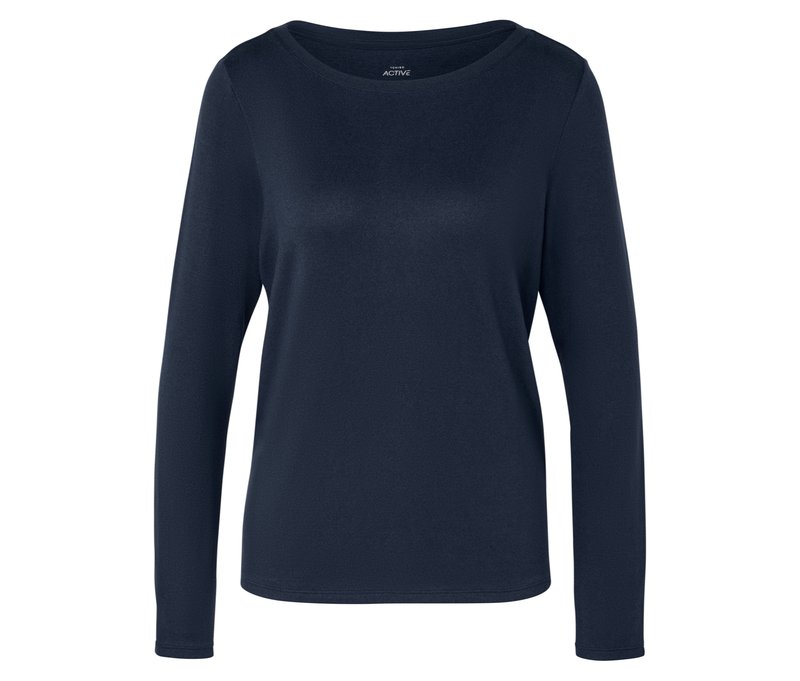 Tchibo - Langarm-Sportshirt »supersoft« - Damen - Gr. M - dunkelblau