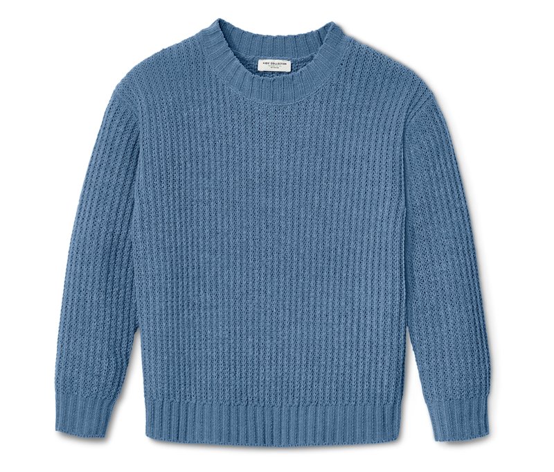 Tchibo - Kinder-Chenille-Pullover - Mädchen - Gr. 134/140 - blau