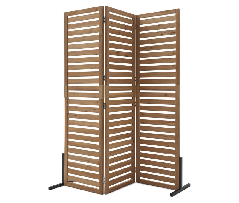 Tchibo - Flexibler Paravent - 156x40,5x180cm - schwarz - Holz / Stahl / Polypropylen