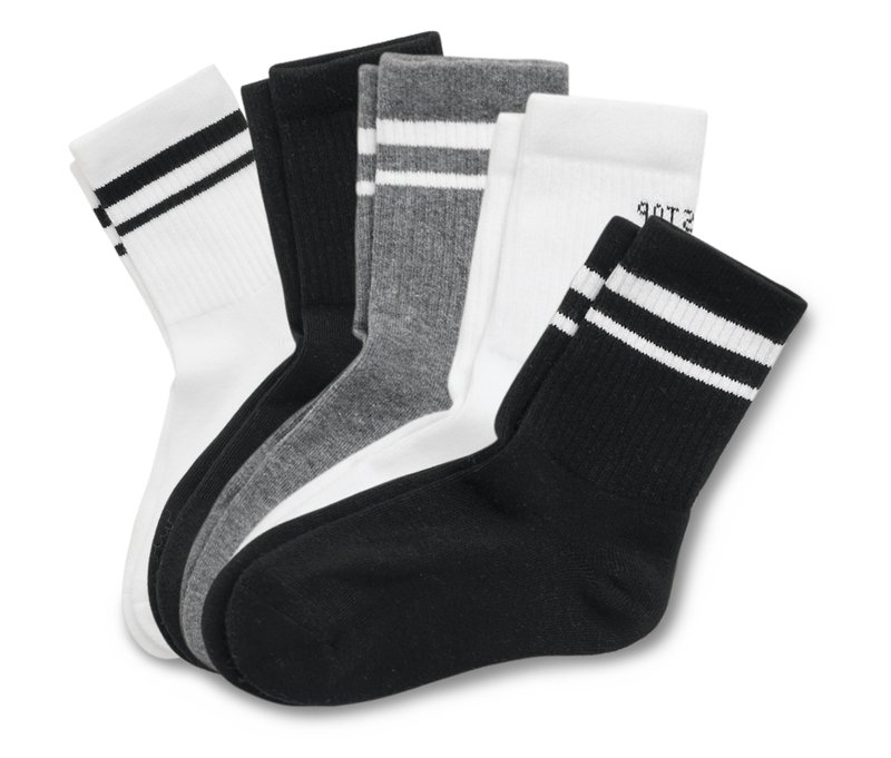 Tchibo - 5 Paar Kinder-Tennissocken - Baby - Gr. 23-26 - schwarz