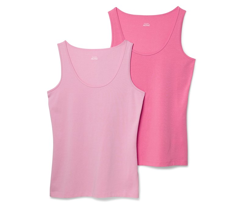 Tchibo - 2 Tops - Damen - Gr. S - rosa