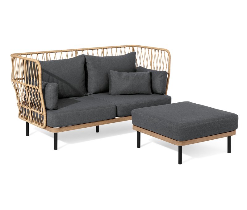 Tchibo - Komfortables Gartensofa mit hoher Rückenlehne - 188x92x100cm - anthrazit - Aluminium / Polyrattan / Polyethylen