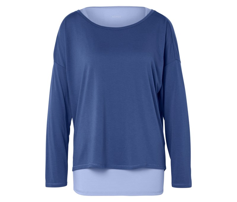 Tchibo - 2-in-1-Sportshirt - Damen - Gr. M - lila