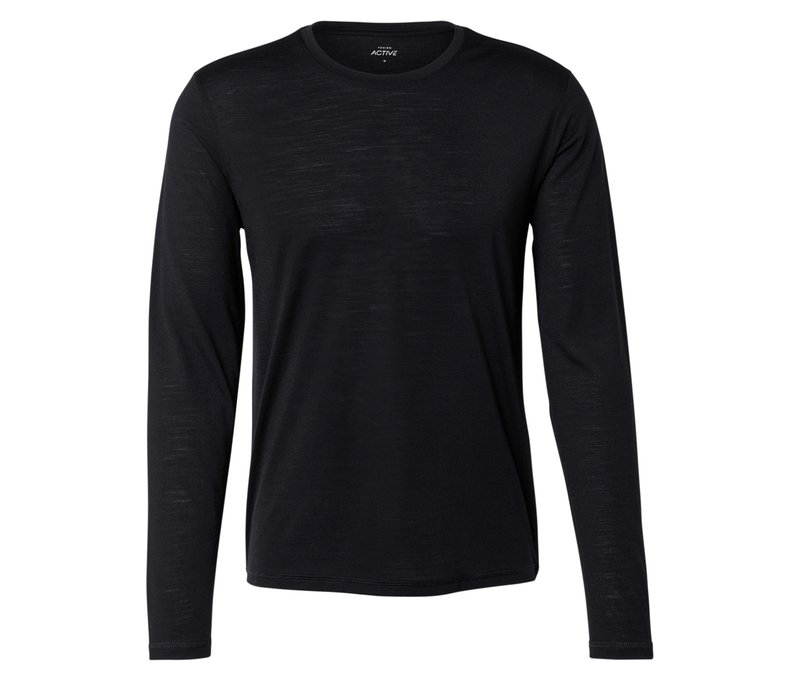 Tchibo - Funktionsshirt mit Merinowolle - Herren - Gr. M - schwarz