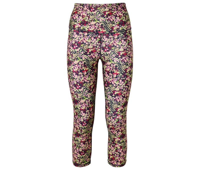 Tchibo - 3/4-Sportleggings »ActivePower« - Damen - Gr. L - mehrfarbig/geblümt