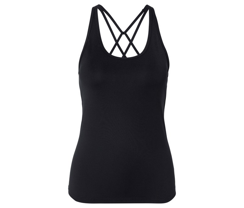 Tchibo - Yogatop mit integriertem BH - Damen - Gr. XL - schwarz
