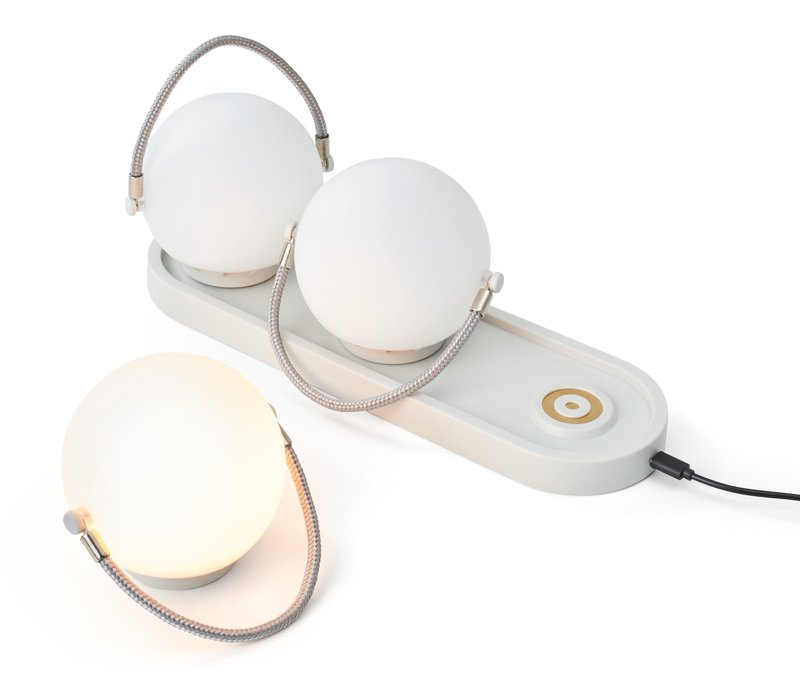 Tchibo - 3 Akku-Tischleuchten - weiß