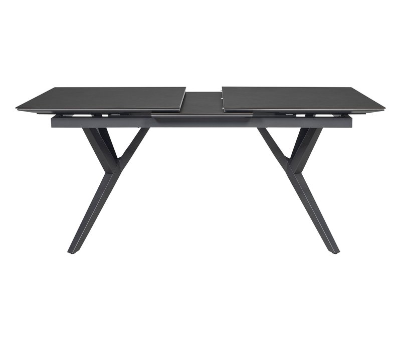 deVries Ausziehtisch - 160x90x76cm - anthrazit - Aluminium / Edelstahl