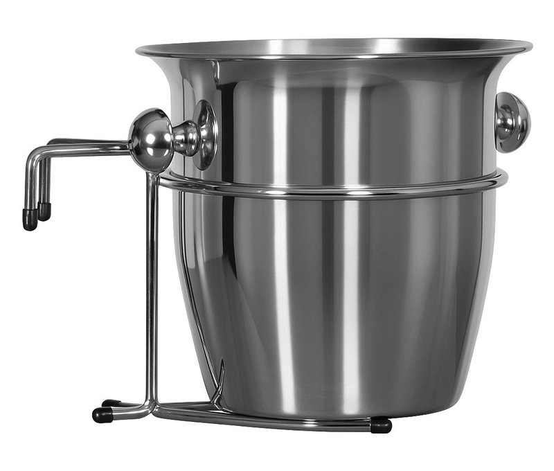 deVries Champagnerkühler für Strandkörbe - 23x29x21cm - silber - Edelstahl