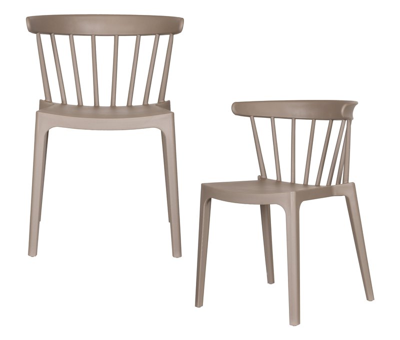 Tchibo - Woood 2 Gartenstühle - 52x53x75cm - taupe - Polypropylen