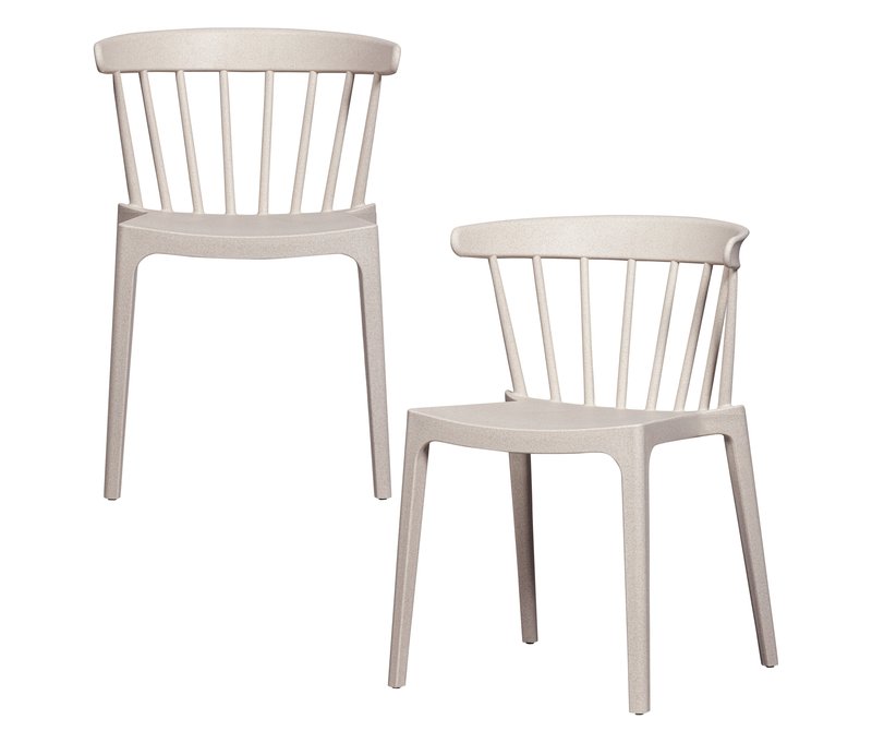 Tchibo - Woood 2 Gartenstühle - 52x53x75cm - weiß - Polypropylen