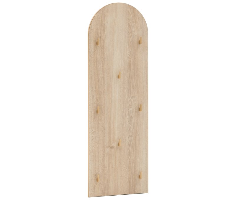 Tchibo - Hakenpaneel »Flora« - 37,5x120x6cm - braun - Holz / Metall