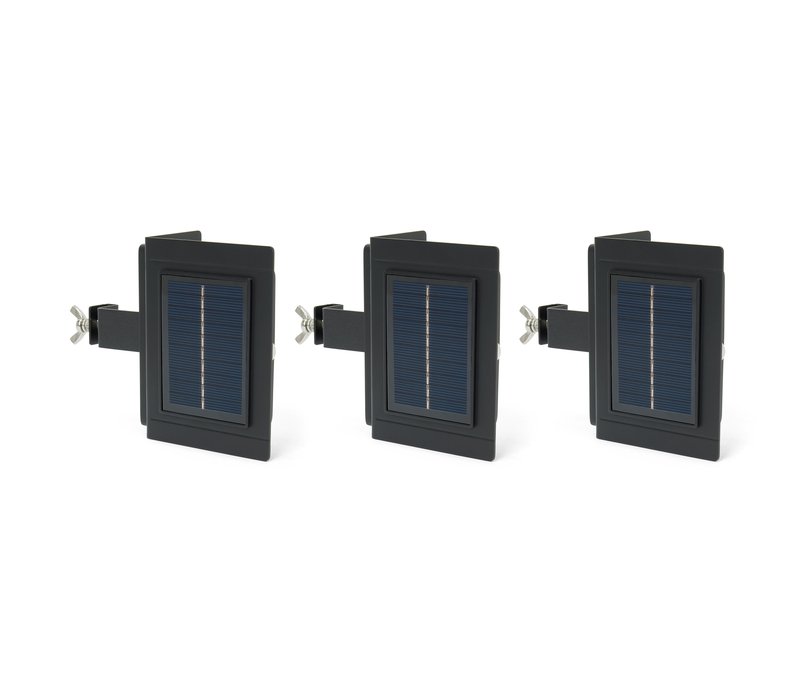 Tchibo - 3 Solar-Dachrinnenleuchten - 12x10x5,5cm - schwarz - Kunststoff