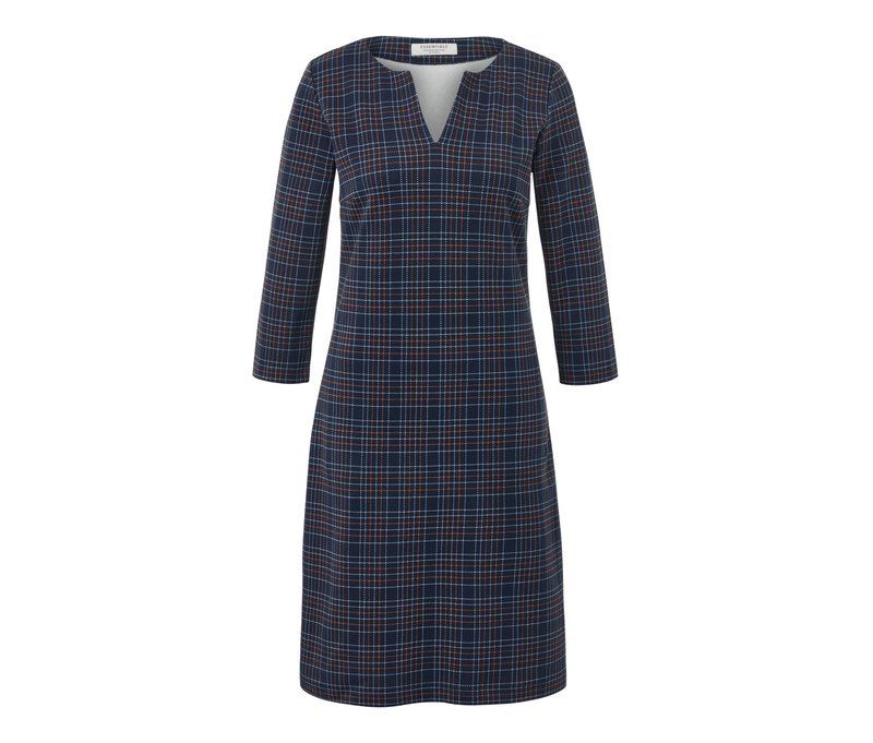 Tchibo - Kariertes Kleid - Damen - Gr. 42 - dunkelblau