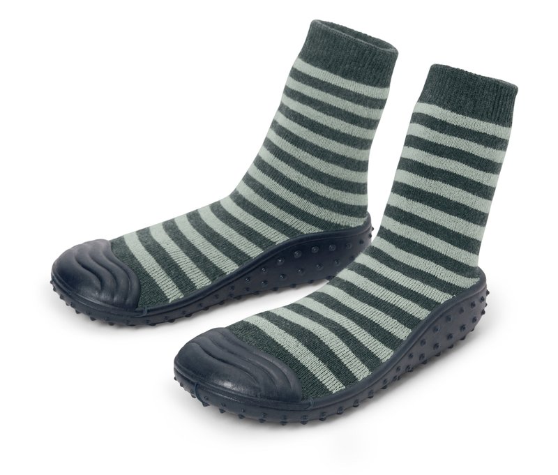 Tchibo - Kinder-Sockenschuhe - Gr. 26-27 - dunkelblau/gestreift