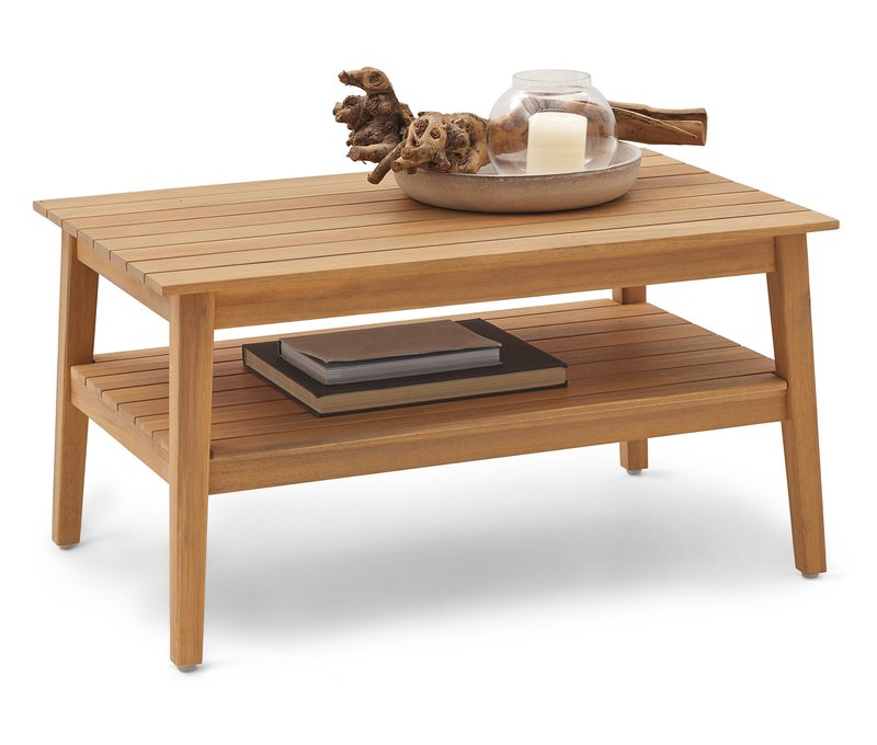Tchibo - Garten-Couchtisch - 80x50x42,5cm - braun - Akazienholz / Stahl / Polypropylen