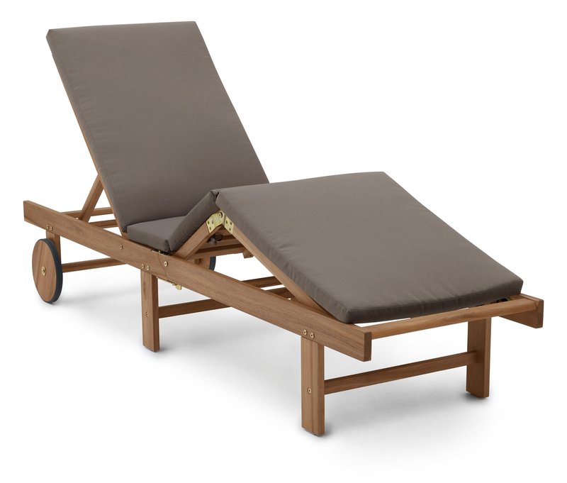 Tchibo - Klassische Gartenliege - 59x196,3x36,5cm - anthrazit - Akazienholz / Polyester / Polyurethan