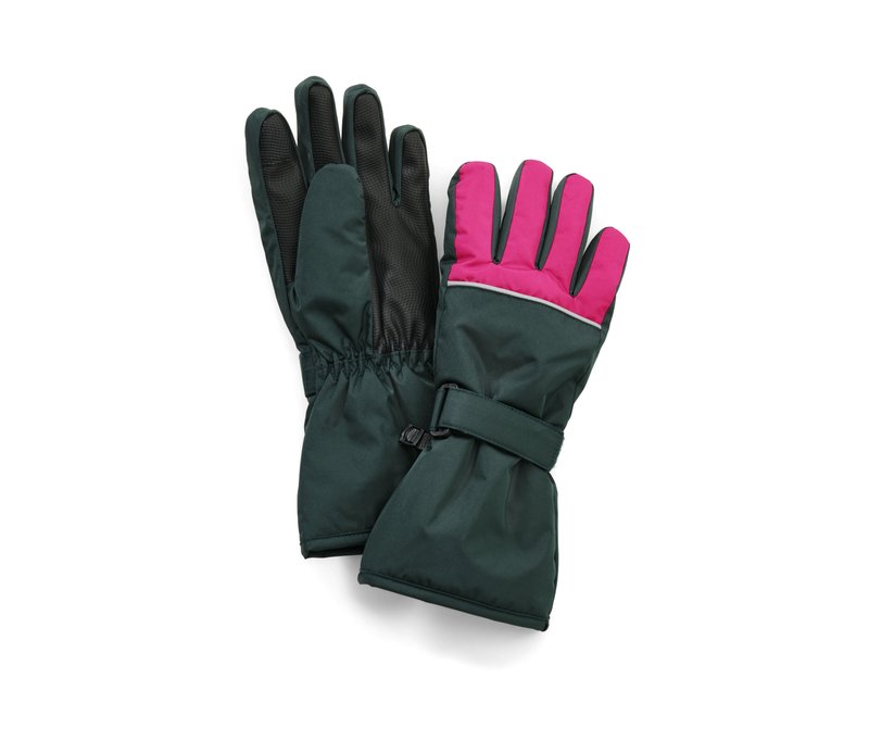 Tchibo - Kinder-Ski-und-Winterhandschuhe - Kinder - Gr. 122/128 - dunkelgrün