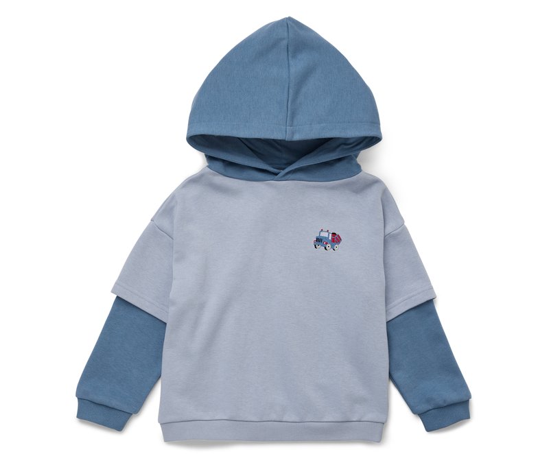 Tchibo - Kinder-Hoodie mit angerauter Innenseite - Jungen - Gr. 110/116 - blau