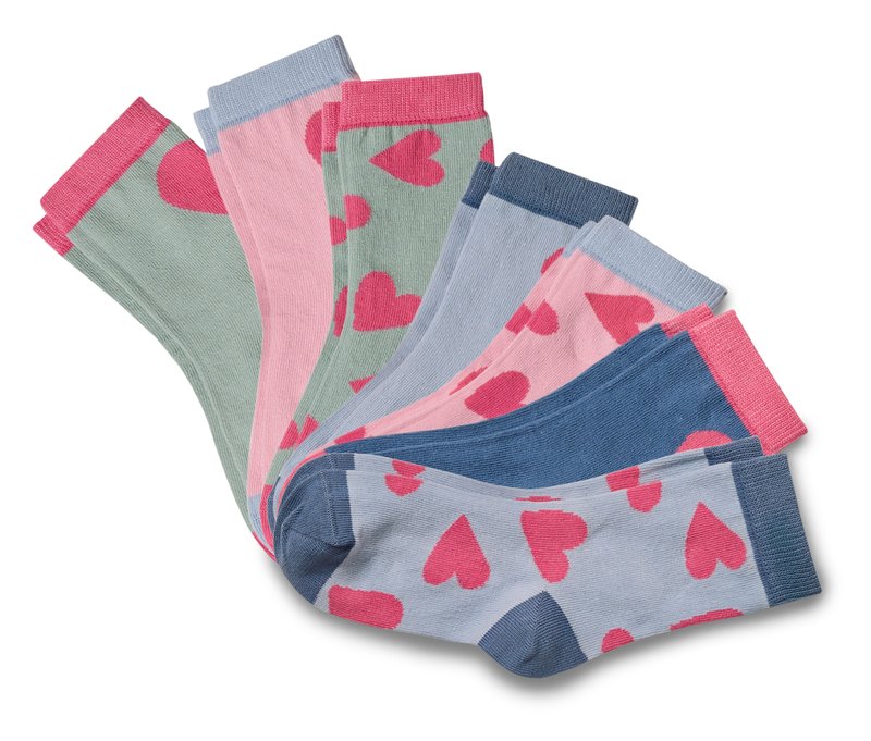 Tchibo - 7 Paar Kinder-Socken - Mädchen - Gr. 27-30 - blau