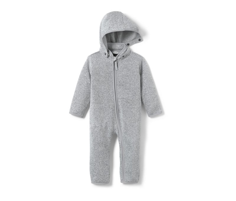 Tchibo - Baby-Strickfleece-Overall - Baby - Gr. 86/92 - grau