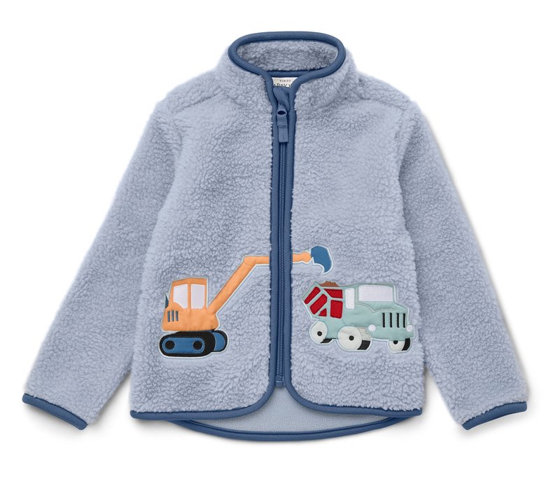 Tchibo - Kinder-Teddyjacke - Jungen - Gr. 122/128 - hellblau/print