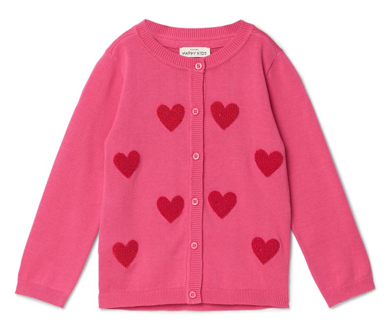 Tchibo - Kinder-Strickjacke - Mädchen - Gr. 122/128 - pink
