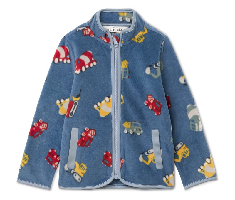 Tchibo - Kinder-Fleecejacke - Jungen - Gr. 110/116 - blau/print
