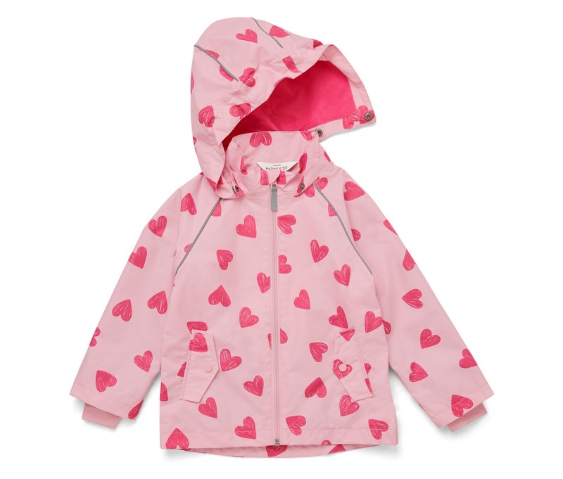 Tchibo - Kinder-Regenjacke - Mädchen - Gr. 122/128 - hellrosa/print