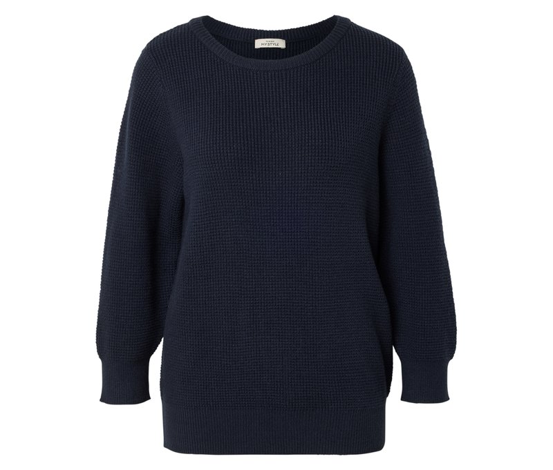 Tchibo - Pullover aus Strukturstrick - Damen - Gr. XL - dunkelblau