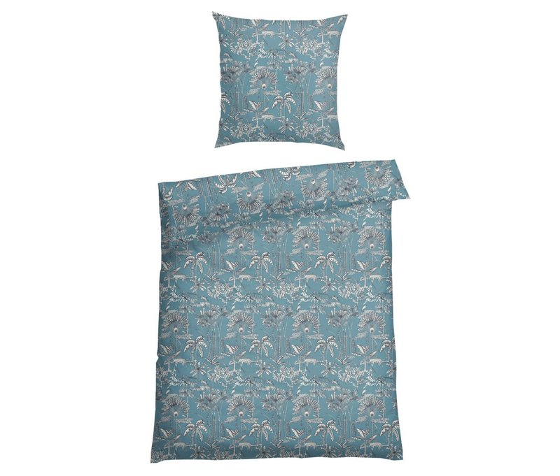 Schiesser Renforcé-Bettwäsche »Jungle Chill« - petrol