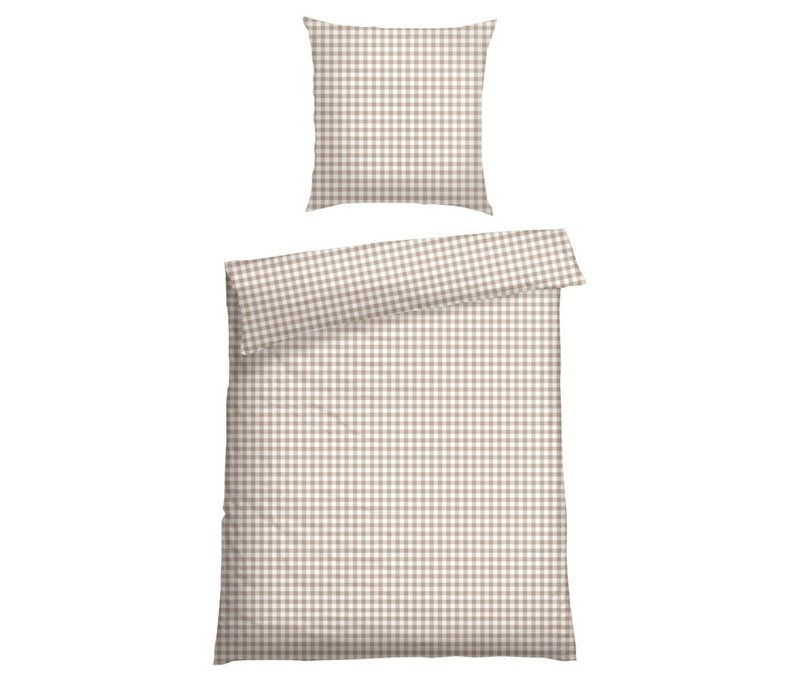 Schiesser Renforcé-Bettwäsche »Ivy« - taupe