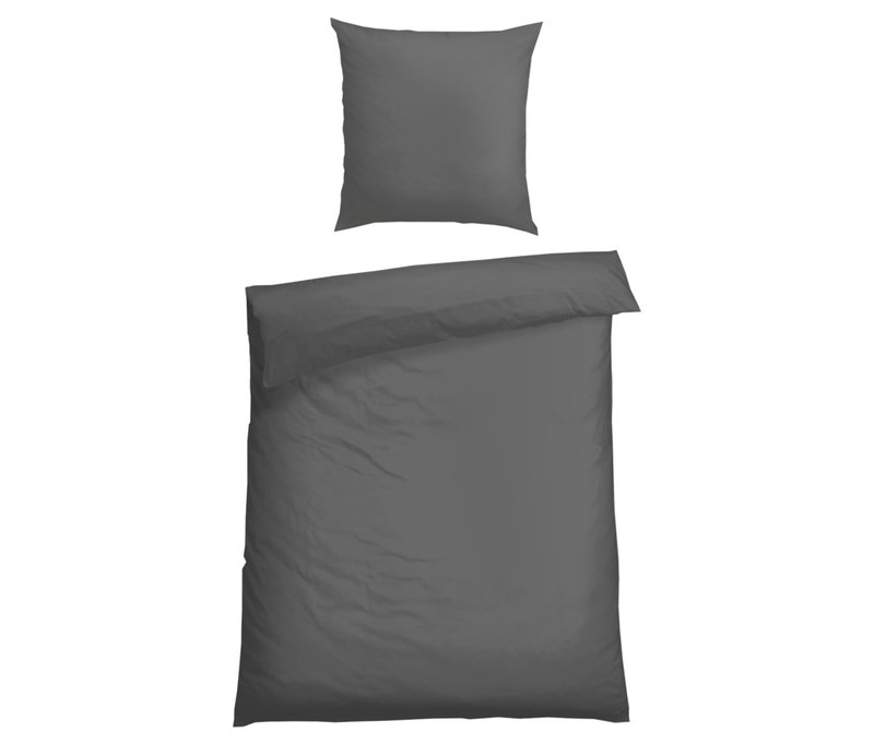 Schiesser Satin-Bettwäsche »Ella« - dunkelgrau