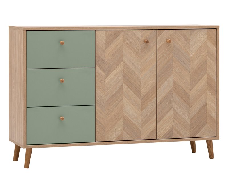 Tchibo - Sideboard »Visby« - 109x33x73,9cm - braun - Holz / Eichenholz / Metall